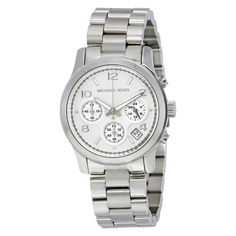 michael kors mk5076 silber|michael kors silver runway.